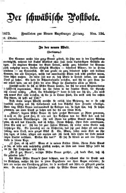 Der schwäbische Postbote (Neue Augsburger Zeitung) Samstag 18. Oktober 1873