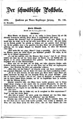 Der schwäbische Postbote (Neue Augsburger Zeitung) Samstag 22. November 1873