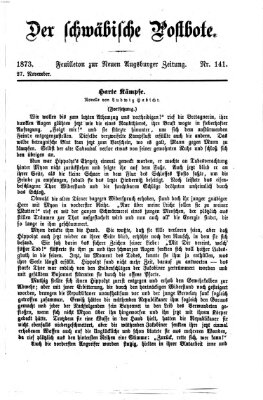 Der schwäbische Postbote (Neue Augsburger Zeitung) Donnerstag 27. November 1873