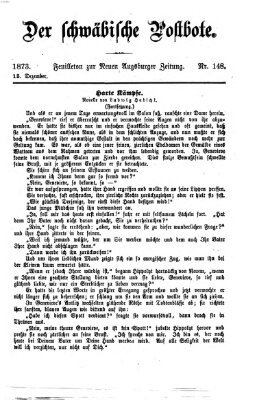 Der schwäbische Postbote (Neue Augsburger Zeitung) Samstag 13. Dezember 1873