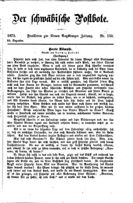 Der schwäbische Postbote (Neue Augsburger Zeitung) Dienstag 23. Dezember 1873