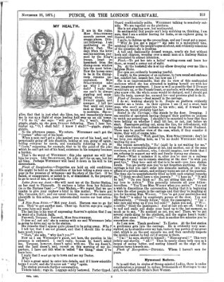 Punch Samstag 25. November 1871