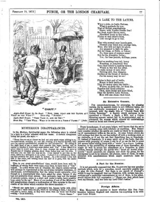 Punch Samstag 24. Februar 1872