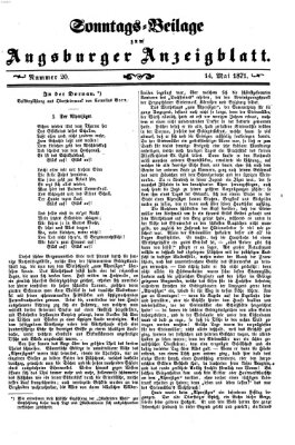 Augsburger Anzeigeblatt. Sonntags-Beilage zum Augsburger Anzeigblatt (Augsburger Anzeigeblatt) Sonntag 14. Mai 1871