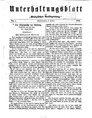 Unterhaltungsblatt zur Kaiserslauterer Zeitung (Pfälzische Volkszeitung) Dienstag 2. Januar 1872