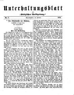 Unterhaltungsblatt zur Kaiserslauterer Zeitung (Pfälzische Volkszeitung) Mittwoch 24. Januar 1872