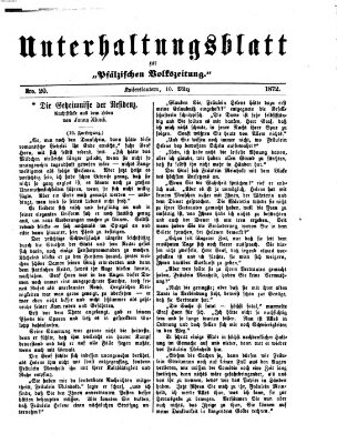 Unterhaltungsblatt zur Kaiserslauterer Zeitung (Pfälzische Volkszeitung) Sonntag 10. März 1872