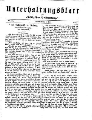 Unterhaltungsblatt zur Kaiserslauterer Zeitung (Pfälzische Volkszeitung) Mittwoch 1. Mai 1872