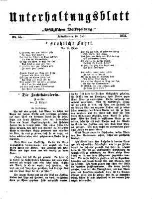 Unterhaltungsblatt zur Kaiserslauterer Zeitung (Pfälzische Volkszeitung) Mittwoch 10. Juli 1872