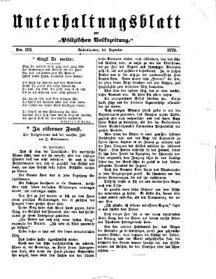 Unterhaltungsblatt zur Kaiserslauterer Zeitung (Pfälzische Volkszeitung) Sonntag 29. Dezember 1872