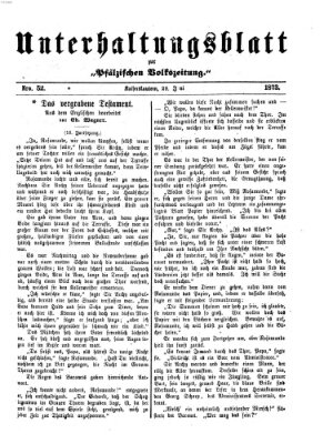 Unterhaltungsblatt zur Kaiserslauterer Zeitung (Pfälzische Volkszeitung) Sonntag 29. Juni 1873