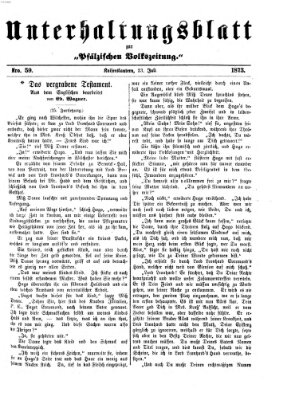 Unterhaltungsblatt zur Kaiserslauterer Zeitung (Pfälzische Volkszeitung) Mittwoch 23. Juli 1873