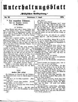 Unterhaltungsblatt zur Kaiserslauterer Zeitung (Pfälzische Volkszeitung) Mittwoch 27. August 1873