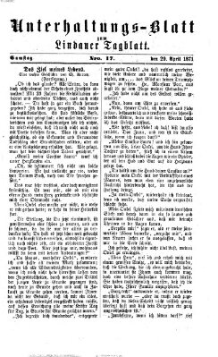 Lindauer Tagblatt für Stadt und Land. Unterhaltungs-Blatt zum Lindauer Tagblatt (Lindauer Tagblatt für Stadt und Land) Samstag 29. April 1871