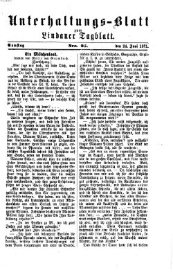 Lindauer Tagblatt für Stadt und Land. Unterhaltungs-Blatt zum Lindauer Tagblatt (Lindauer Tagblatt für Stadt und Land) Samstag 24. Juni 1871