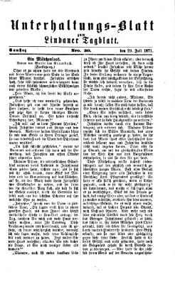 Lindauer Tagblatt für Stadt und Land. Unterhaltungs-Blatt zum Lindauer Tagblatt (Lindauer Tagblatt für Stadt und Land) Samstag 29. Juli 1871