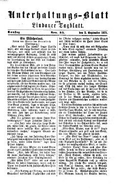 Lindauer Tagblatt für Stadt und Land. Unterhaltungs-Blatt zum Lindauer Tagblatt (Lindauer Tagblatt für Stadt und Land) Samstag 2. September 1871