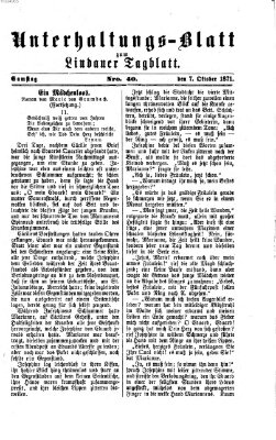 Lindauer Tagblatt für Stadt und Land. Unterhaltungs-Blatt zum Lindauer Tagblatt (Lindauer Tagblatt für Stadt und Land) Samstag 7. Oktober 1871