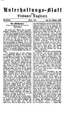 Lindauer Tagblatt für Stadt und Land. Unterhaltungs-Blatt zum Lindauer Tagblatt (Lindauer Tagblatt für Stadt und Land) Samstag 14. Oktober 1871