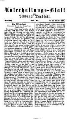 Lindauer Tagblatt für Stadt und Land. Unterhaltungs-Blatt zum Lindauer Tagblatt (Lindauer Tagblatt für Stadt und Land) Samstag 28. Oktober 1871