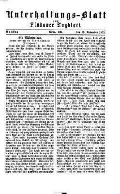 Lindauer Tagblatt für Stadt und Land. Unterhaltungs-Blatt zum Lindauer Tagblatt (Lindauer Tagblatt für Stadt und Land) Samstag 18. November 1871