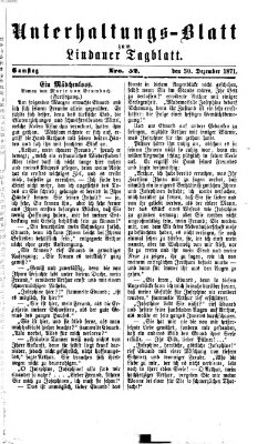 Lindauer Tagblatt für Stadt und Land. Unterhaltungs-Blatt zum Lindauer Tagblatt (Lindauer Tagblatt für Stadt und Land) Samstag 30. Dezember 1871
