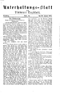 Lindauer Tagblatt für Stadt und Land. Unterhaltungs-Blatt zum Lindauer Tagblatt (Lindauer Tagblatt für Stadt und Land) Samstag 20. Januar 1872