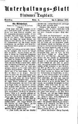 Lindauer Tagblatt für Stadt und Land. Unterhaltungs-Blatt zum Lindauer Tagblatt (Lindauer Tagblatt für Stadt und Land) Samstag 3. Februar 1872