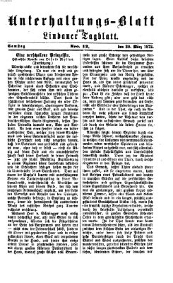 Lindauer Tagblatt für Stadt und Land. Unterhaltungs-Blatt zum Lindauer Tagblatt (Lindauer Tagblatt für Stadt und Land) Samstag 30. März 1872