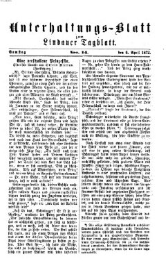 Lindauer Tagblatt für Stadt und Land. Unterhaltungs-Blatt zum Lindauer Tagblatt (Lindauer Tagblatt für Stadt und Land) Samstag 6. April 1872