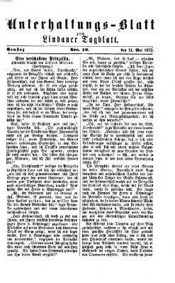 Lindauer Tagblatt für Stadt und Land. Unterhaltungs-Blatt zum Lindauer Tagblatt (Lindauer Tagblatt für Stadt und Land) Samstag 11. Mai 1872