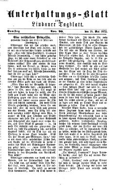 Lindauer Tagblatt für Stadt und Land. Unterhaltungs-Blatt zum Lindauer Tagblatt (Lindauer Tagblatt für Stadt und Land) Samstag 18. Mai 1872