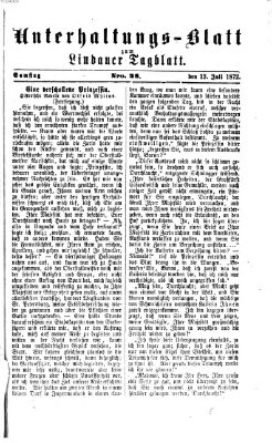 Lindauer Tagblatt für Stadt und Land. Unterhaltungs-Blatt zum Lindauer Tagblatt (Lindauer Tagblatt für Stadt und Land) Samstag 13. Juli 1872