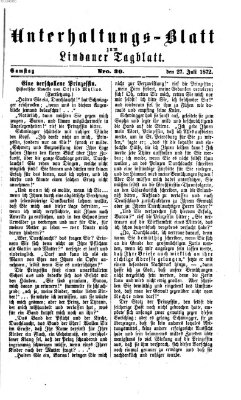 Lindauer Tagblatt für Stadt und Land. Unterhaltungs-Blatt zum Lindauer Tagblatt (Lindauer Tagblatt für Stadt und Land) Samstag 27. Juli 1872