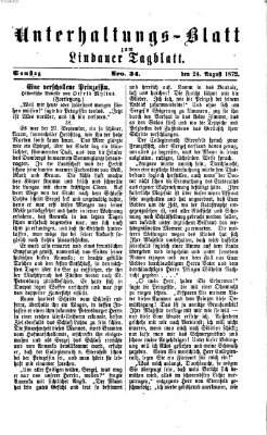 Lindauer Tagblatt für Stadt und Land. Unterhaltungs-Blatt zum Lindauer Tagblatt (Lindauer Tagblatt für Stadt und Land) Samstag 24. August 1872