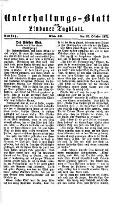 Lindauer Tagblatt für Stadt und Land. Unterhaltungs-Blatt zum Lindauer Tagblatt (Lindauer Tagblatt für Stadt und Land) Samstag 26. Oktober 1872