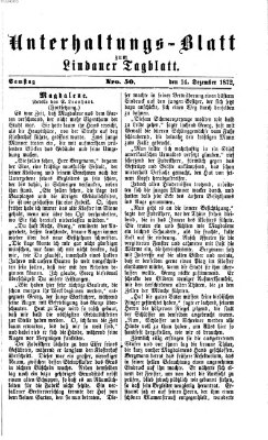 Lindauer Tagblatt für Stadt und Land. Unterhaltungs-Blatt zum Lindauer Tagblatt (Lindauer Tagblatt für Stadt und Land) Samstag 14. Dezember 1872