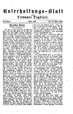 Lindauer Tagblatt für Stadt und Land. Unterhaltungs-Blatt zum Lindauer Tagblatt (Lindauer Tagblatt für Stadt und Land) Samstag 22. März 1873