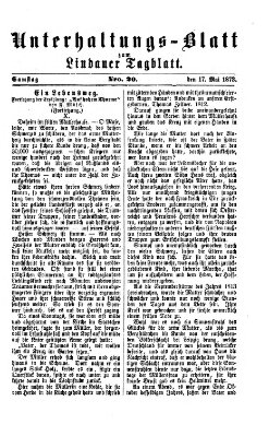 Lindauer Tagblatt für Stadt und Land. Unterhaltungs-Blatt zum Lindauer Tagblatt (Lindauer Tagblatt für Stadt und Land) Samstag 17. Mai 1873