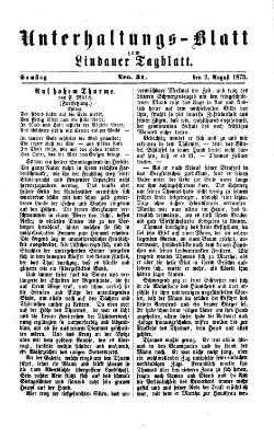 Lindauer Tagblatt für Stadt und Land. Unterhaltungs-Blatt zum Lindauer Tagblatt (Lindauer Tagblatt für Stadt und Land) Samstag 2. August 1873