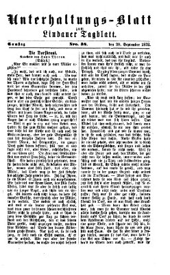 Lindauer Tagblatt für Stadt und Land. Unterhaltungs-Blatt zum Lindauer Tagblatt (Lindauer Tagblatt für Stadt und Land) Samstag 20. September 1873