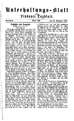 Lindauer Tagblatt für Stadt und Land. Unterhaltungs-Blatt zum Lindauer Tagblatt (Lindauer Tagblatt für Stadt und Land) Samstag 29. November 1873