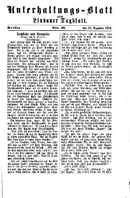 Lindauer Tagblatt für Stadt und Land. Unterhaltungs-Blatt zum Lindauer Tagblatt (Lindauer Tagblatt für Stadt und Land) Samstag 13. Dezember 1873