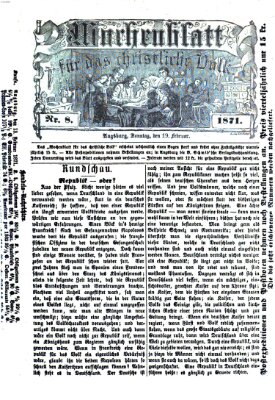 Wochenblatt für das christliche Volk Sonntag 19. Februar 1871