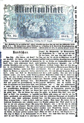 Wochenblatt für das christliche Volk Sonntag 27. August 1871