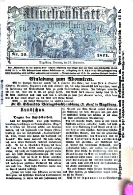 Wochenblatt für das christliche Volk Sonntag 24. September 1871