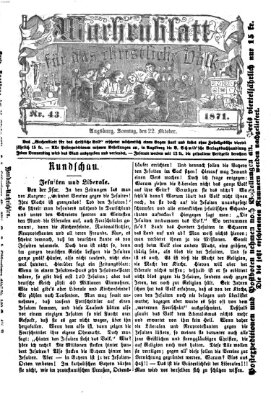 Wochenblatt für das christliche Volk Sonntag 22. Oktober 1871