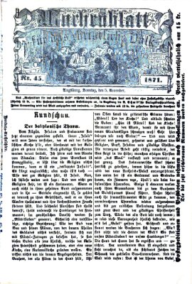 Wochenblatt für das christliche Volk Sonntag 5. November 1871