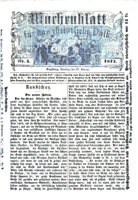 Wochenblatt für das christliche Volk Sonntag 28. Januar 1872