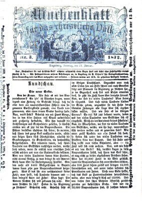 Wochenblatt für das christliche Volk Sonntag 21. Januar 1872